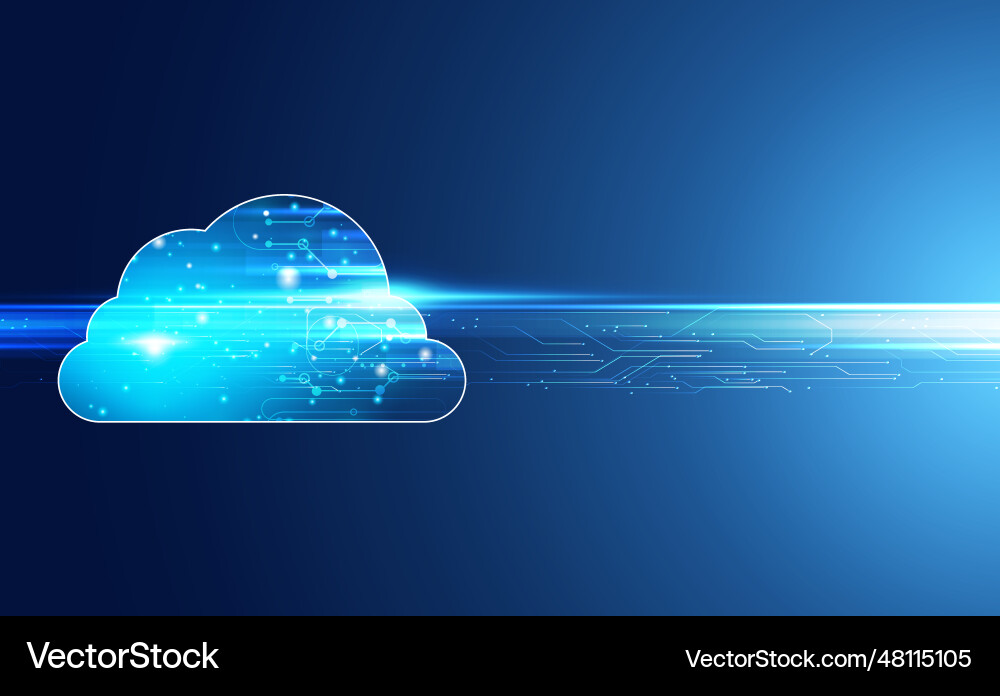 Abstract cloud and binary concepts digital Vector Image