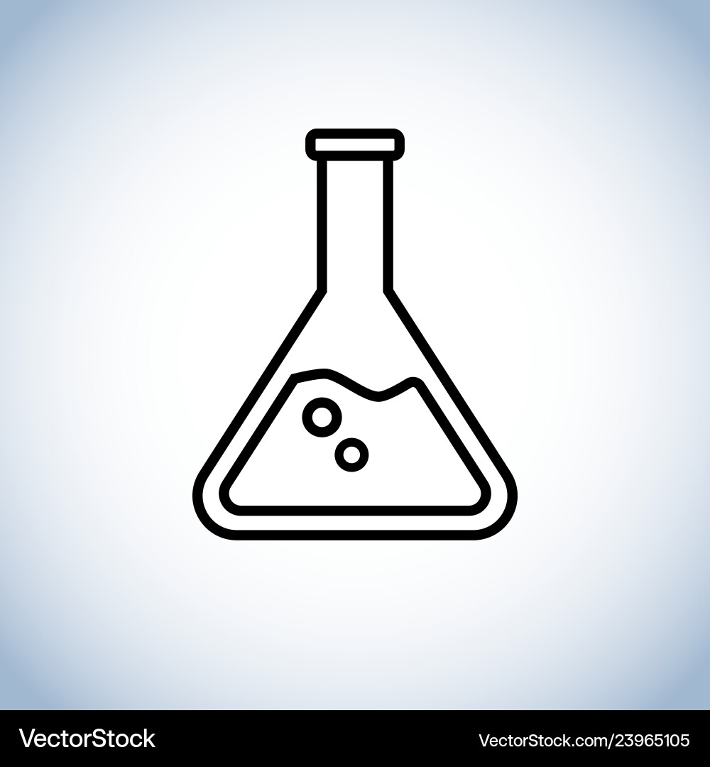 Beaker chemie ikone vektorbild