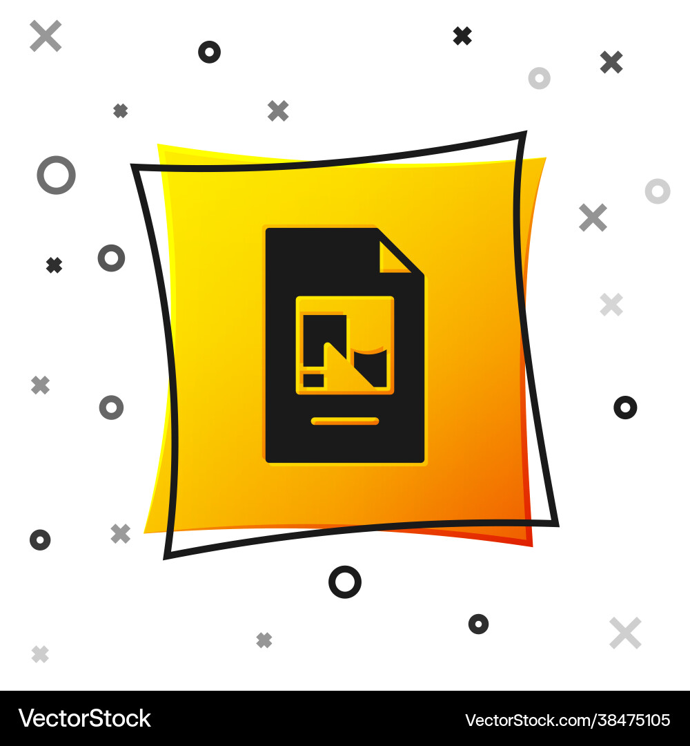 Black file document with icon Vector Image