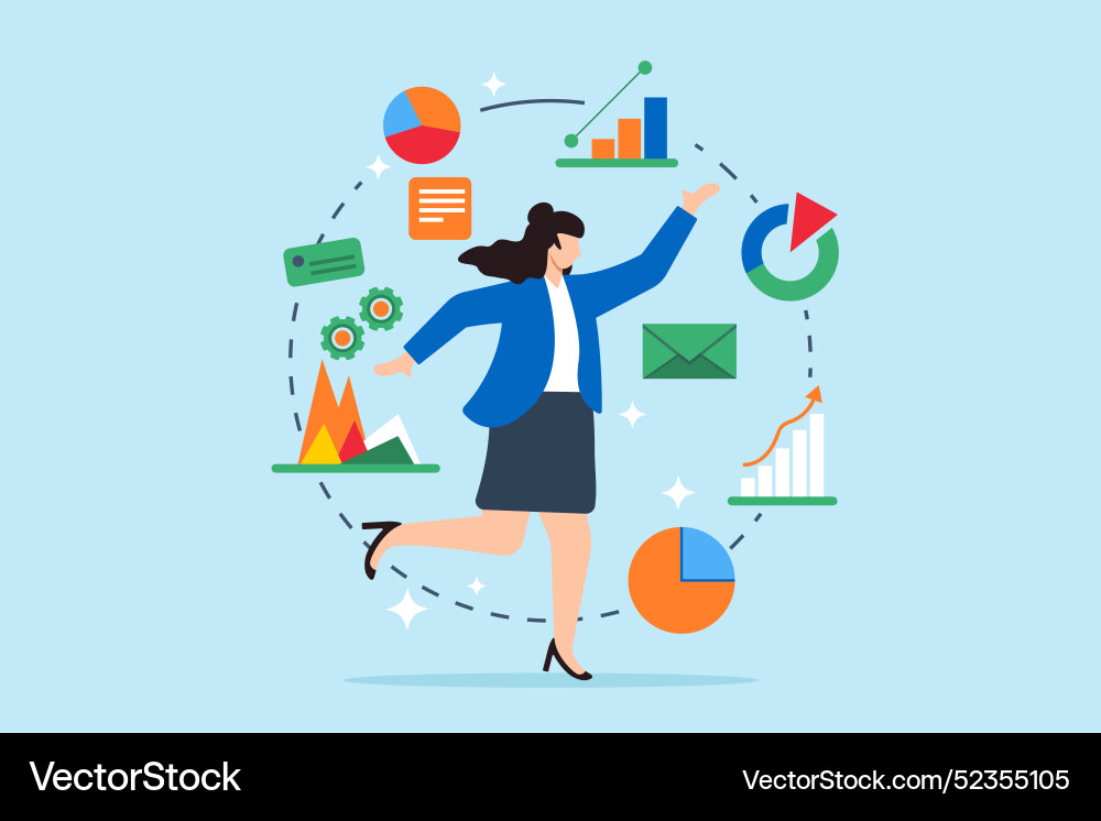 Choreographing marketing strategy data-driven Choreographing marketing strategy data-driven Vector Image