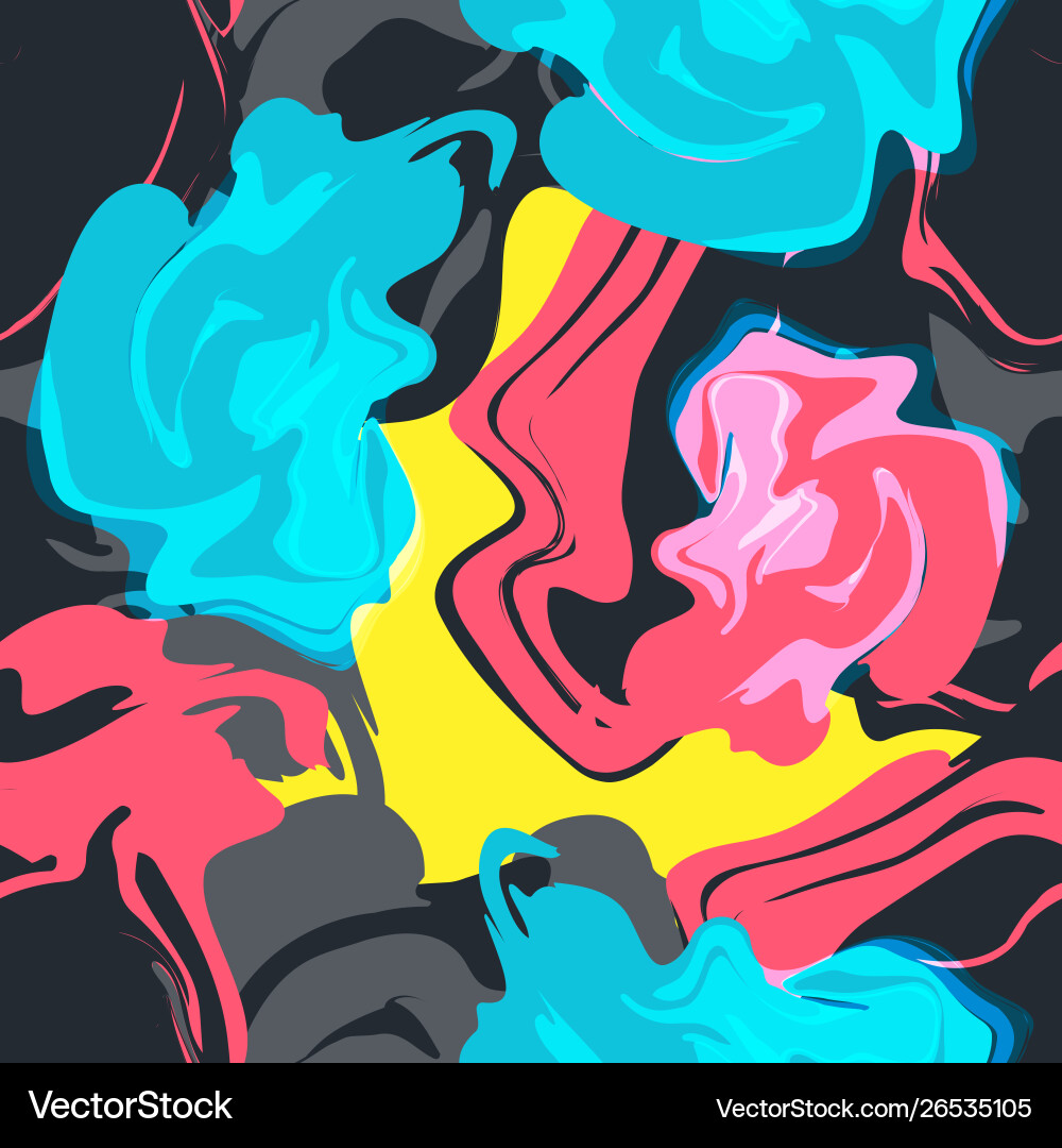 Colorful seamless abstract pattern with splashes Vector Image