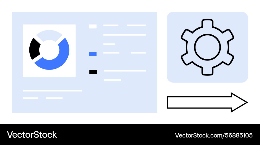 Datenverarbeitung und Workflowautomatisierung mit Getriebe Datenverarbeitung und Workflowautomatisierung mit Getriebe vektorbild
