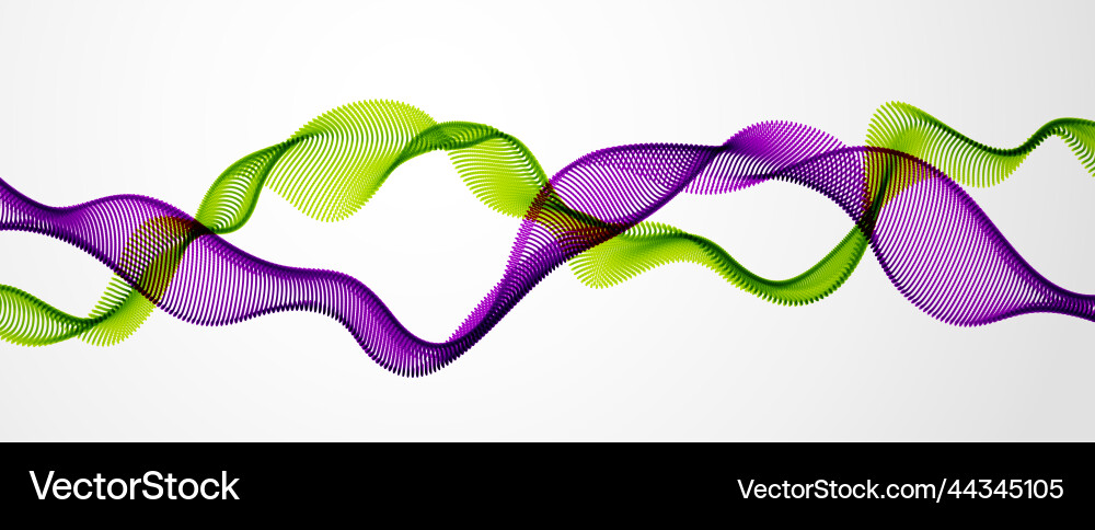 Dynamic particles mutual sound wave flowing Dynamic particles mutual sound wave flowing vector image