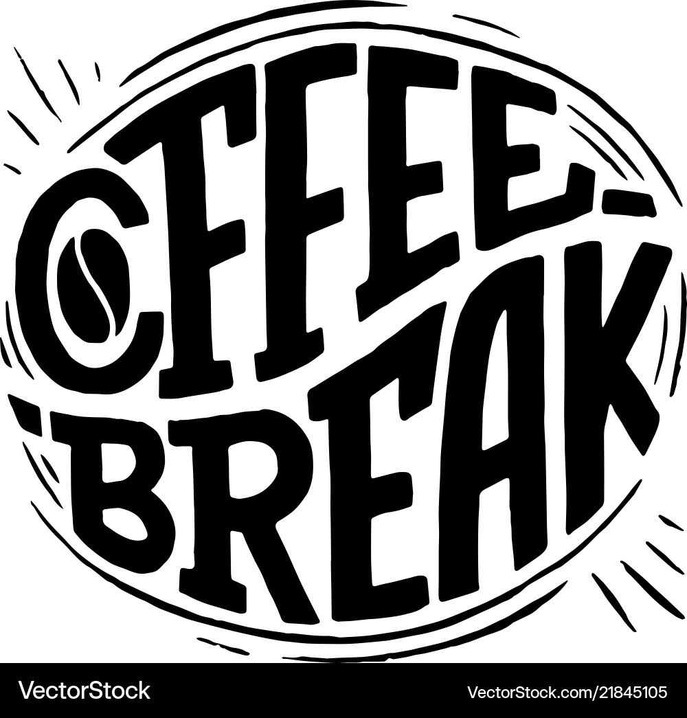 Hand lettering quote with sketches for coffee shop Vector Image
