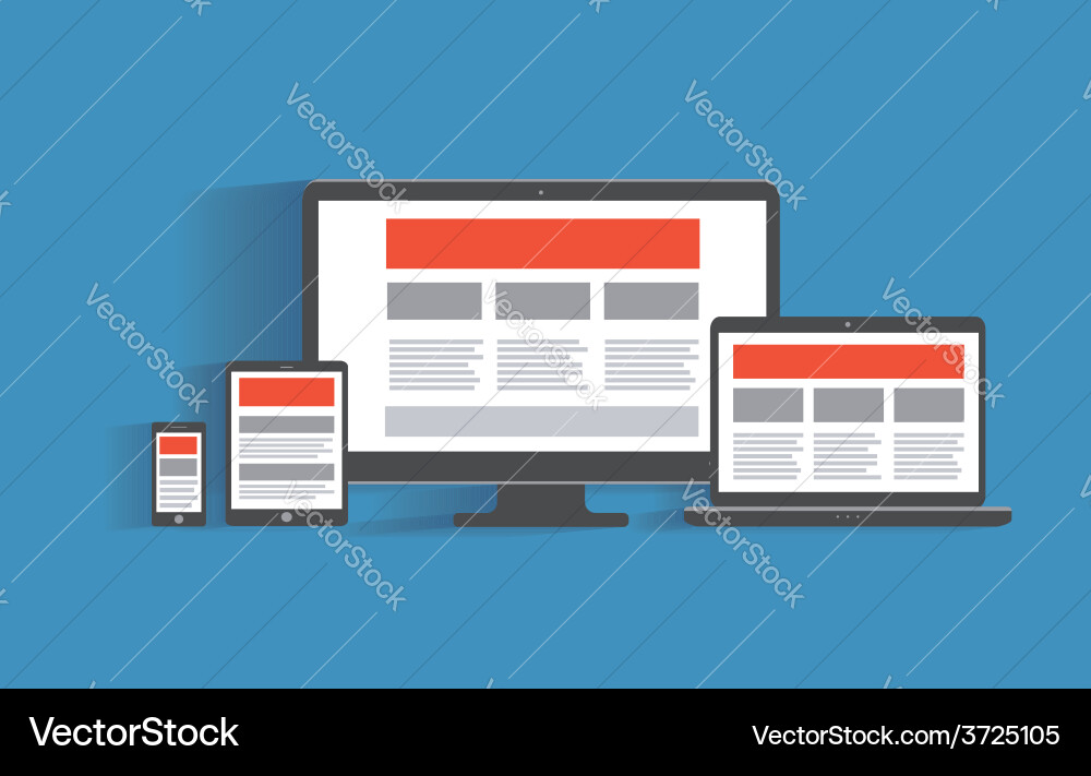 Mobile Device Web Templates vector image