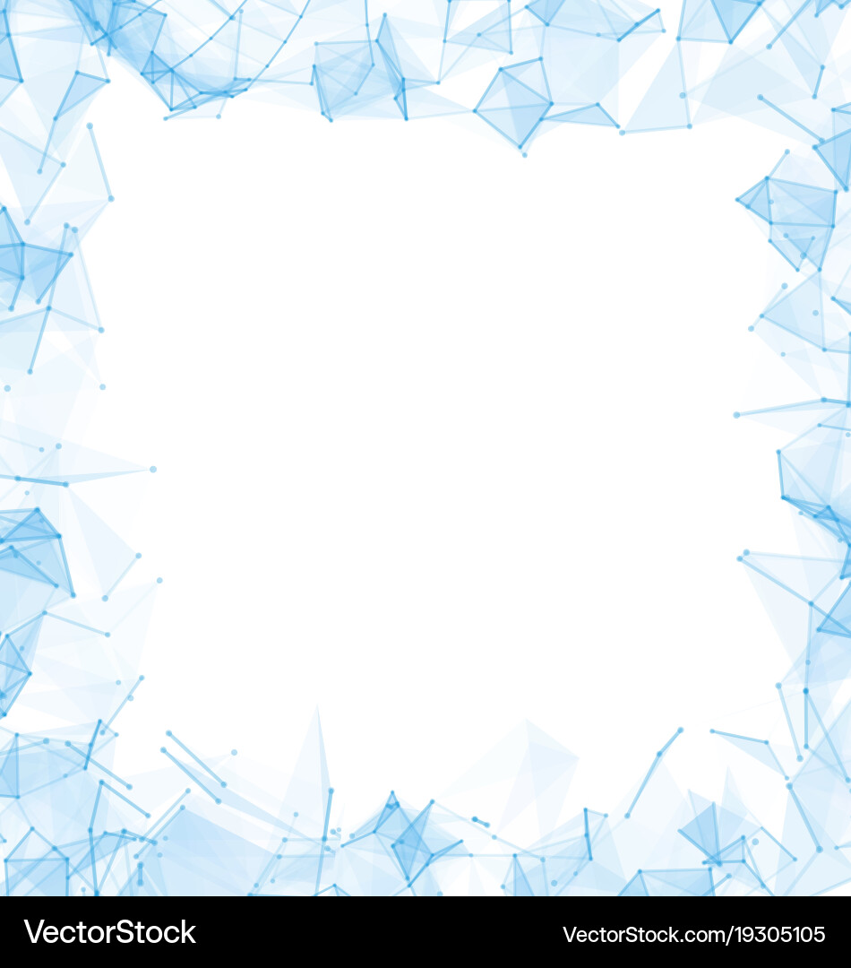Polygonal wireframe border geometric form lines vector image
