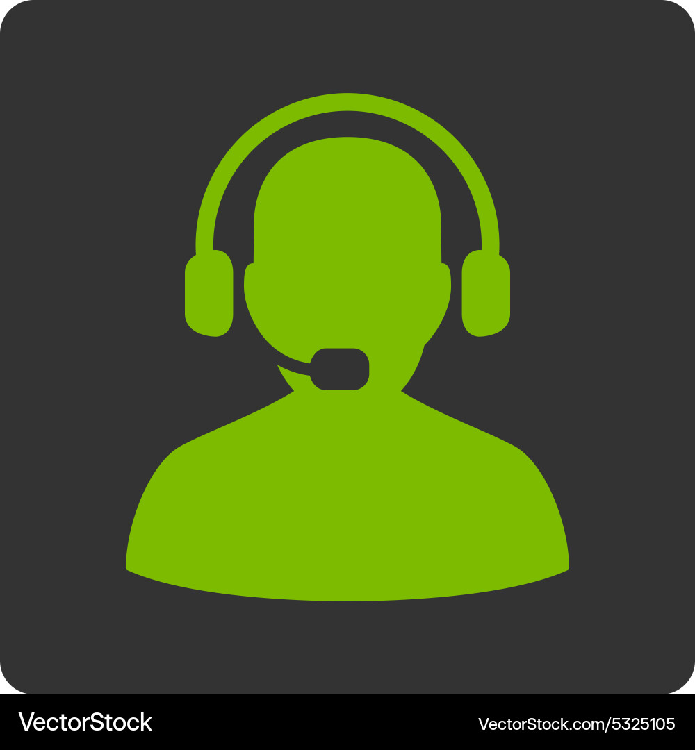 Receptionist icon from commerce buttons overcolor vector image