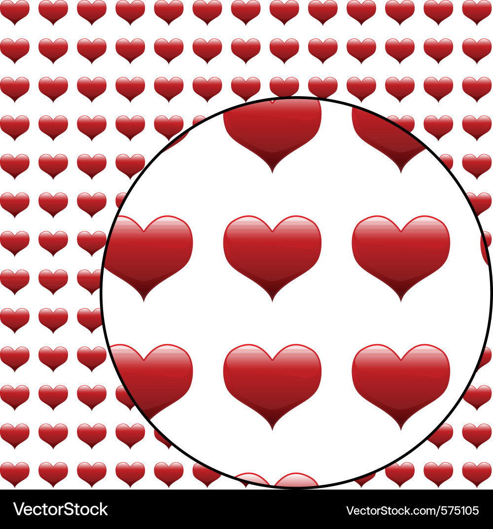 Red Heart Pattern Vector Image