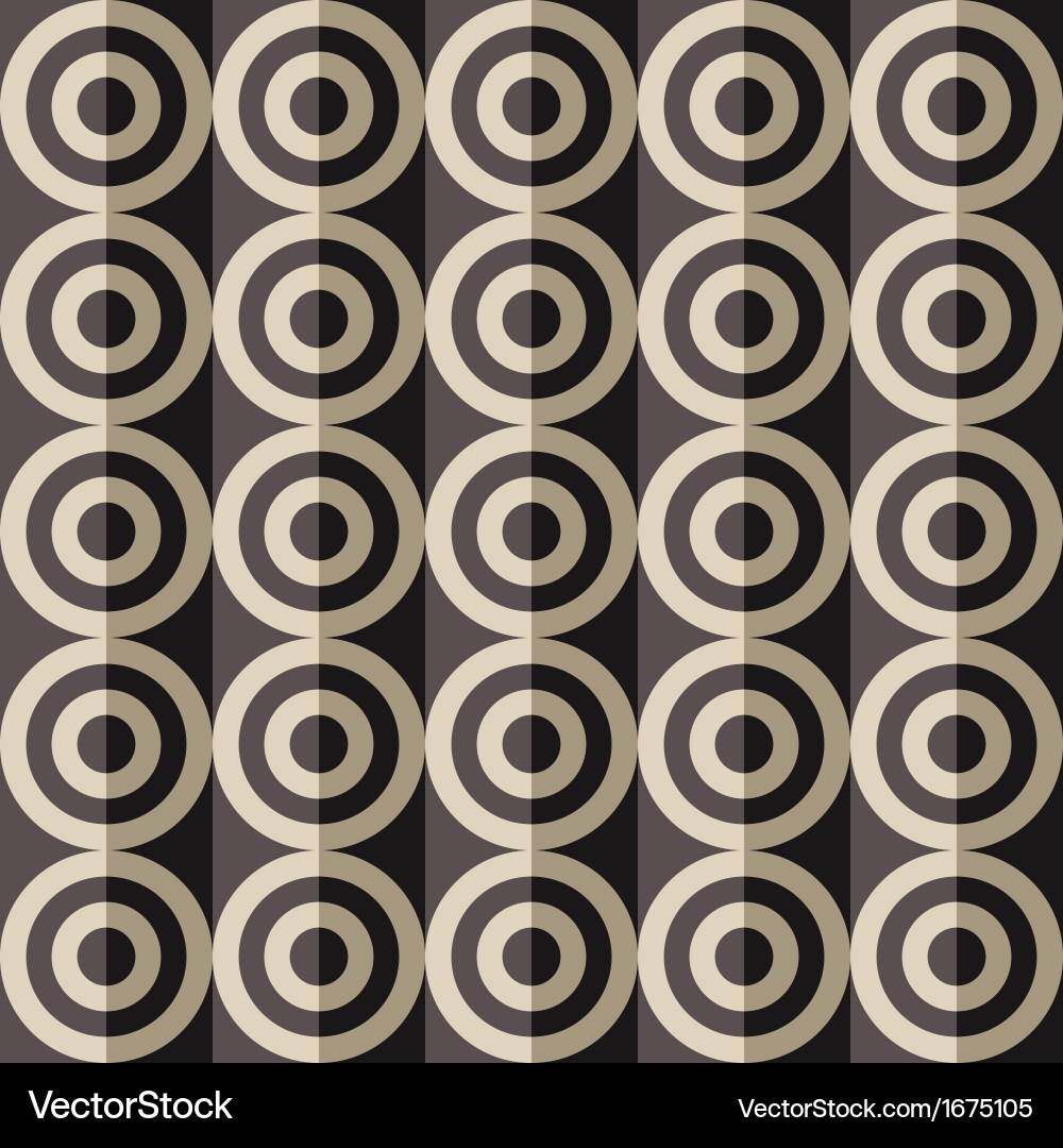 Retro Geometric Circles Pattern vector image
