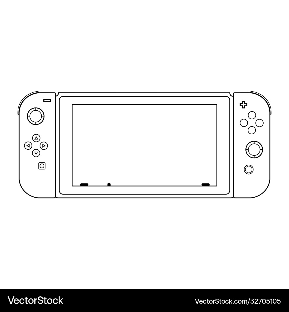 Retro Handheld Game Console Vector Image
