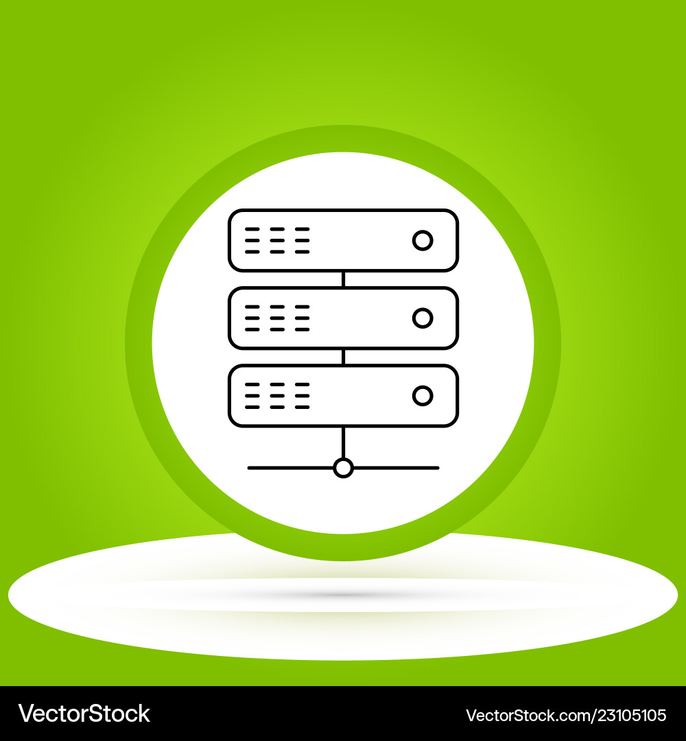 Server icon in creative design with elements Vector Image