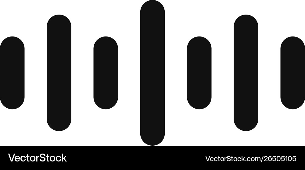 Sound wave icon in modern design style for web Vector Image