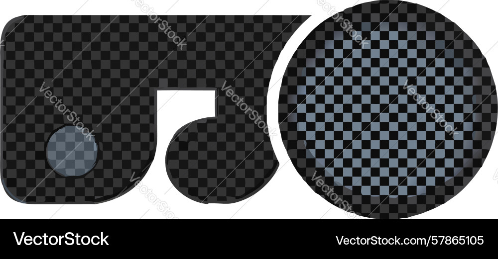 Speaker icon with musical note design generative vector image