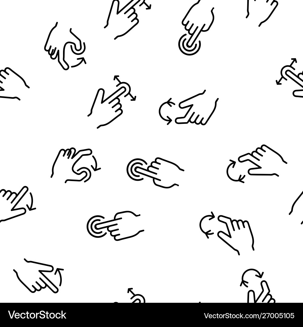 Swipe gesture touches seamless pattern Vector Image