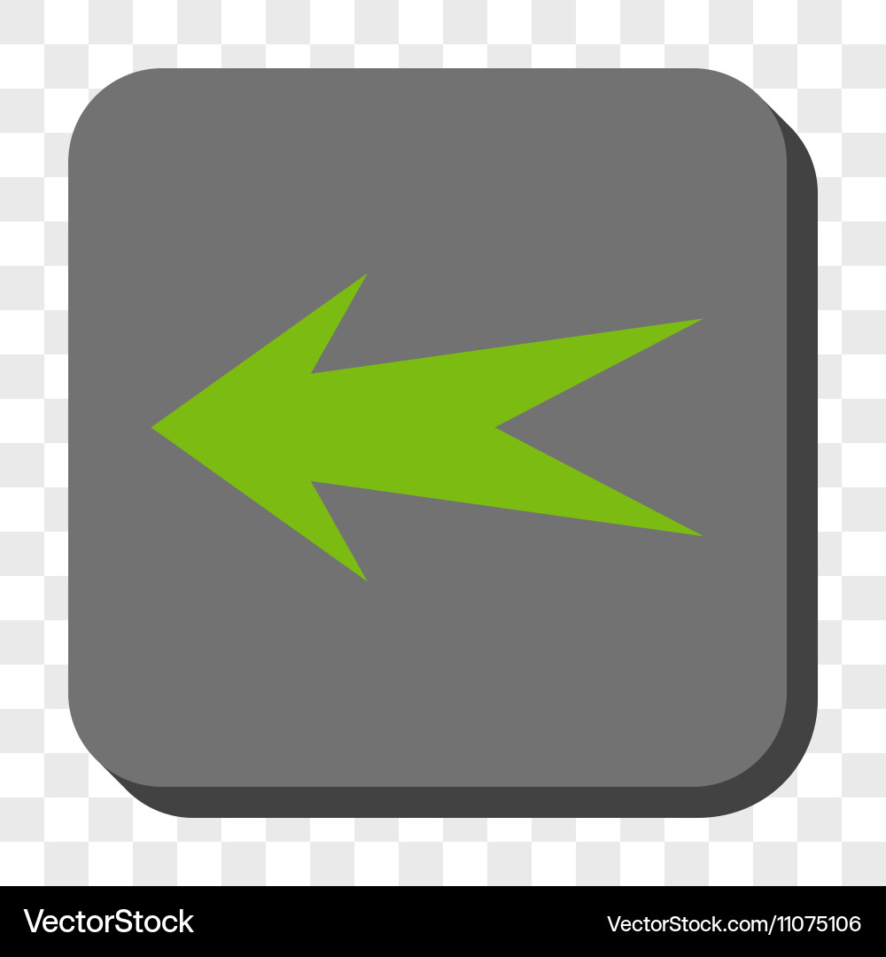 Arrow left rounded square button vector image