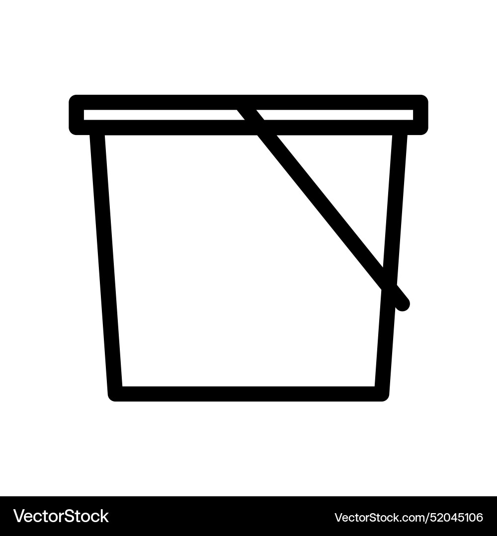 Bucket icon design in filled and outlined style Vector Image