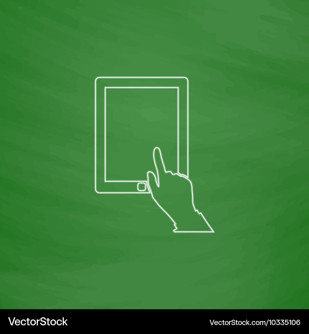 Click tablet computer symbol vector image