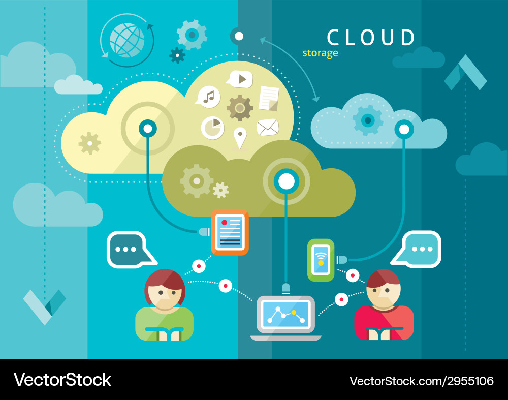 Cloud computing internet concept Vector Image
