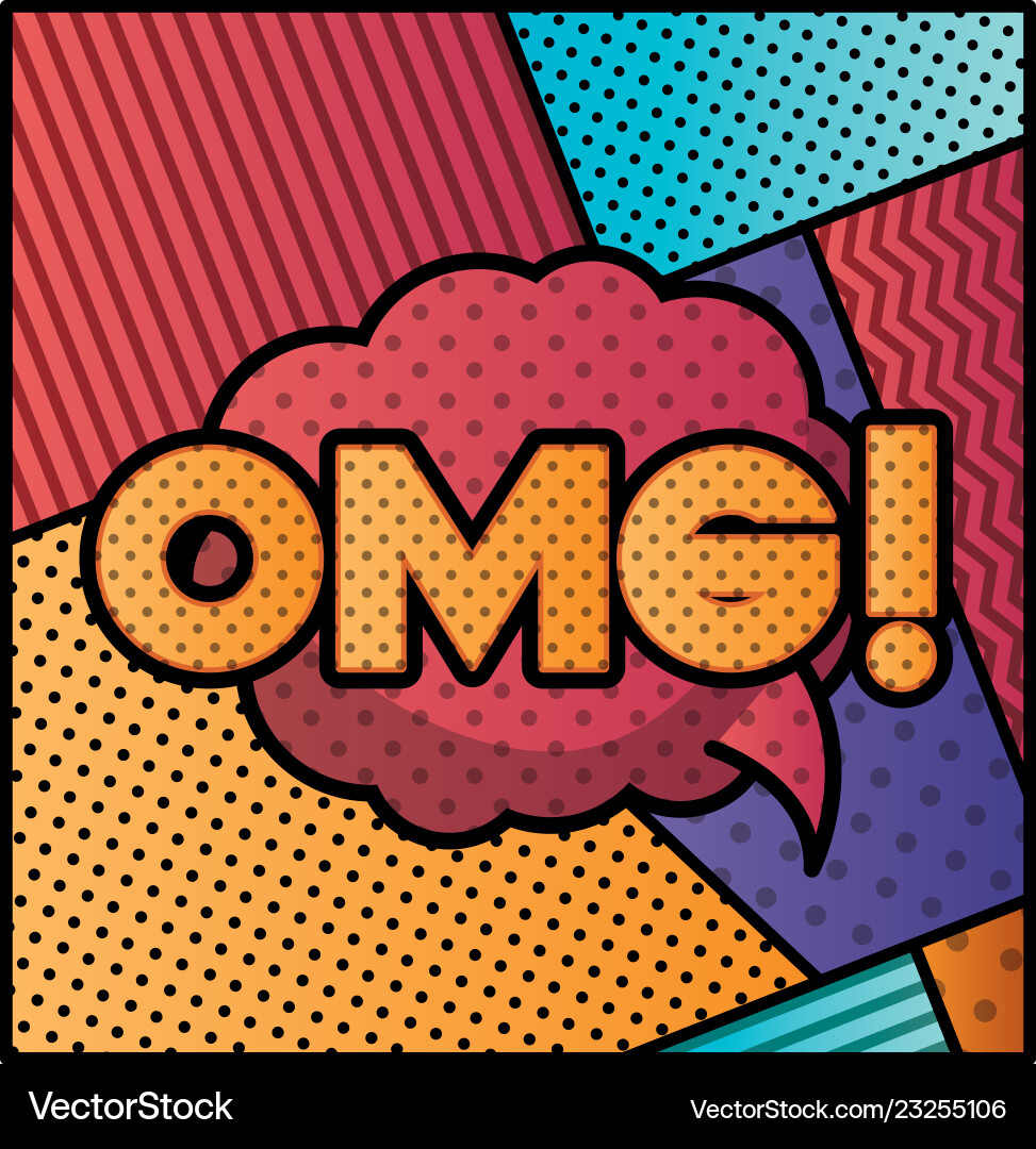 Expression bubble with omg pop art style Vector Image