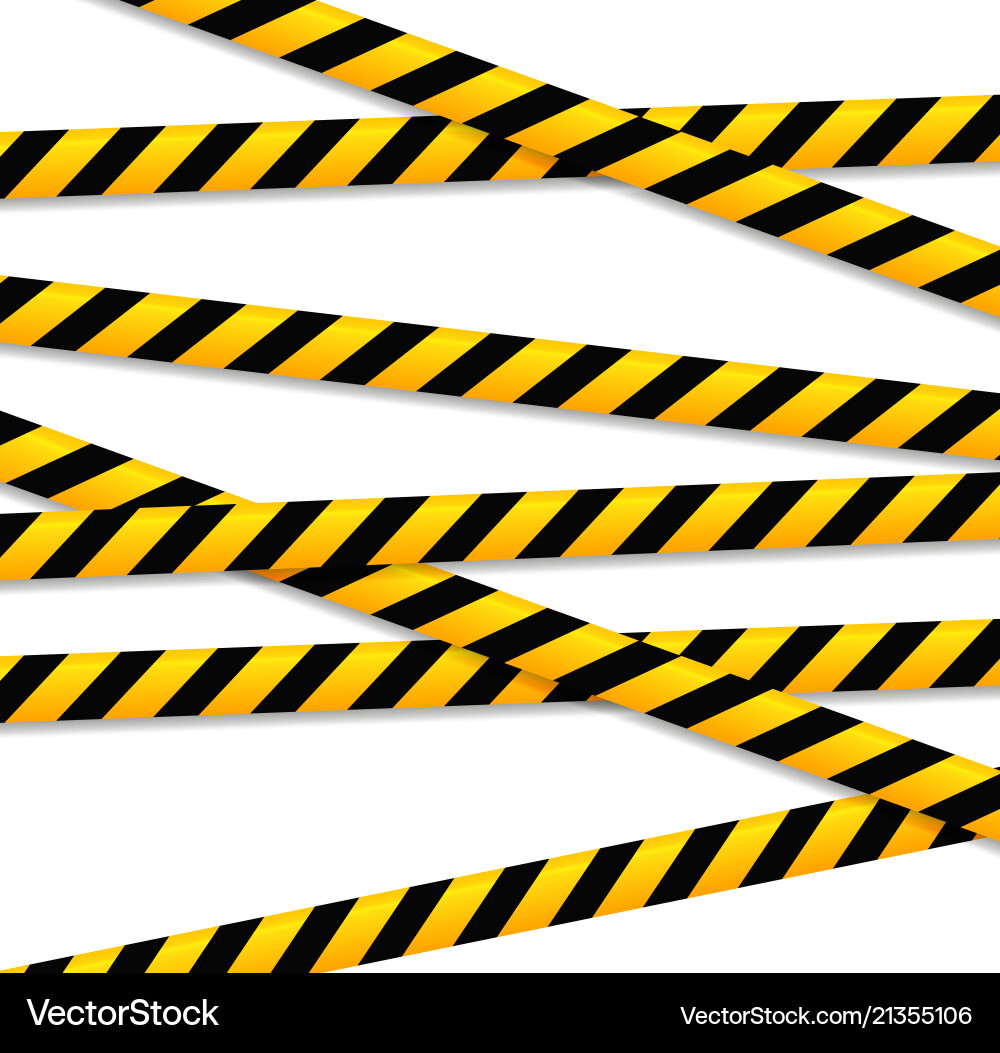 Isolated lines of insulation realistic warning Isolated lines of insulation realistic warning vector image