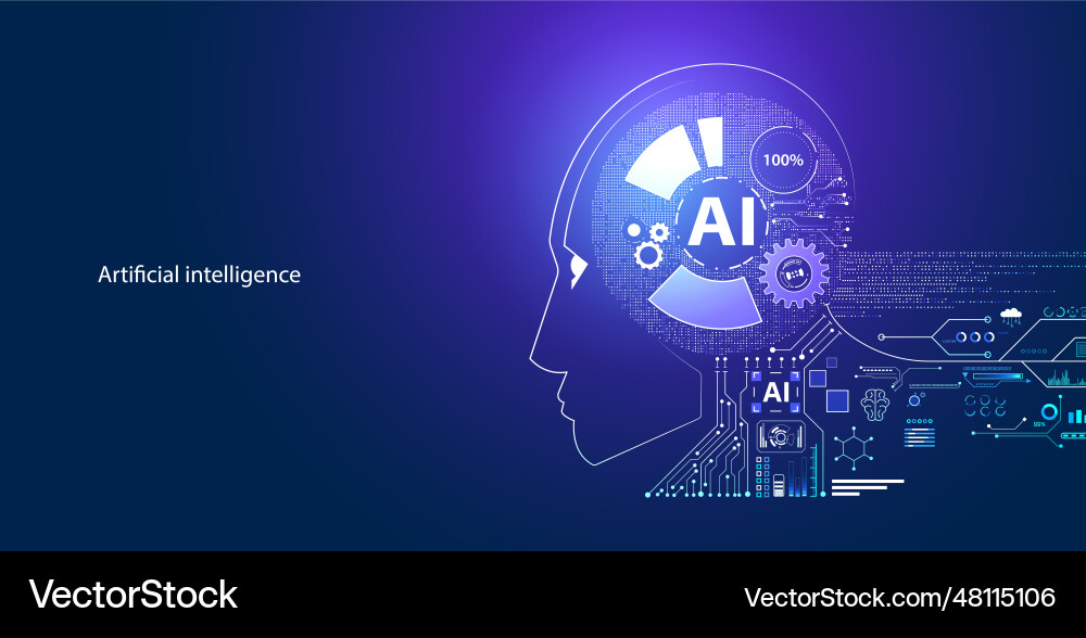 Machine learning concept ai digital input form Machine learning concept ai digital input form vector image