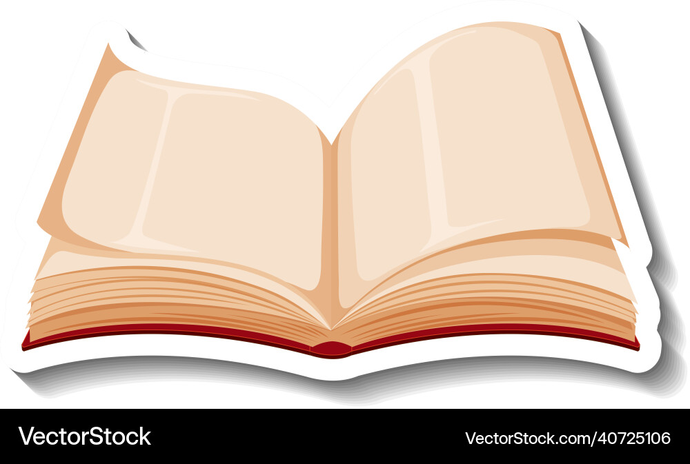Opened book with empty pages Opened book with empty pages Vector Image