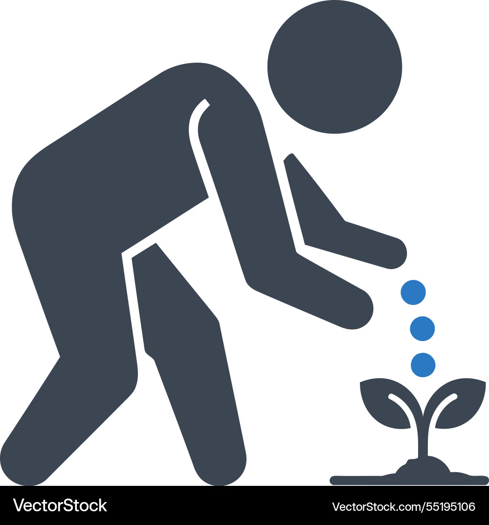 Planting Seeds Icon Royalty Free Vector Image Vectorstock