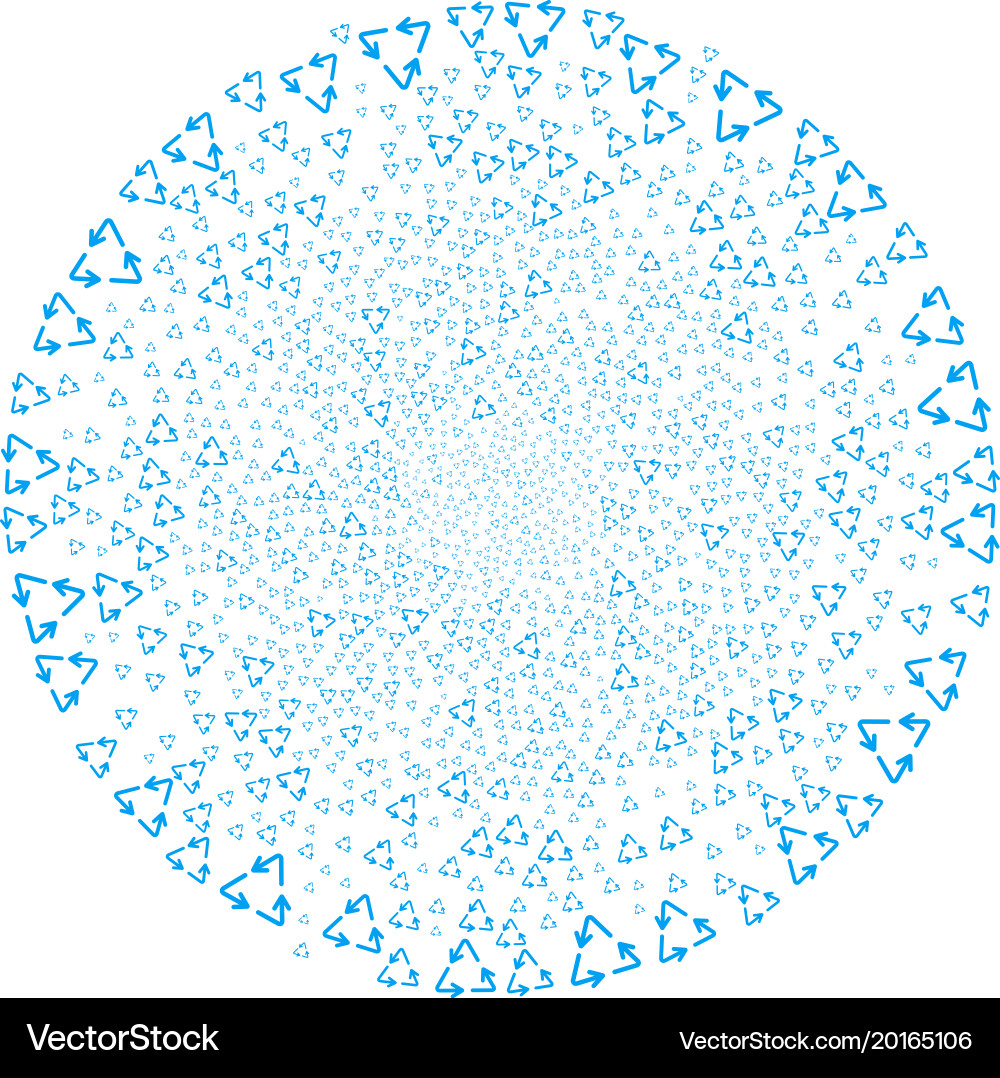 Recycle triangle curl twist vector image