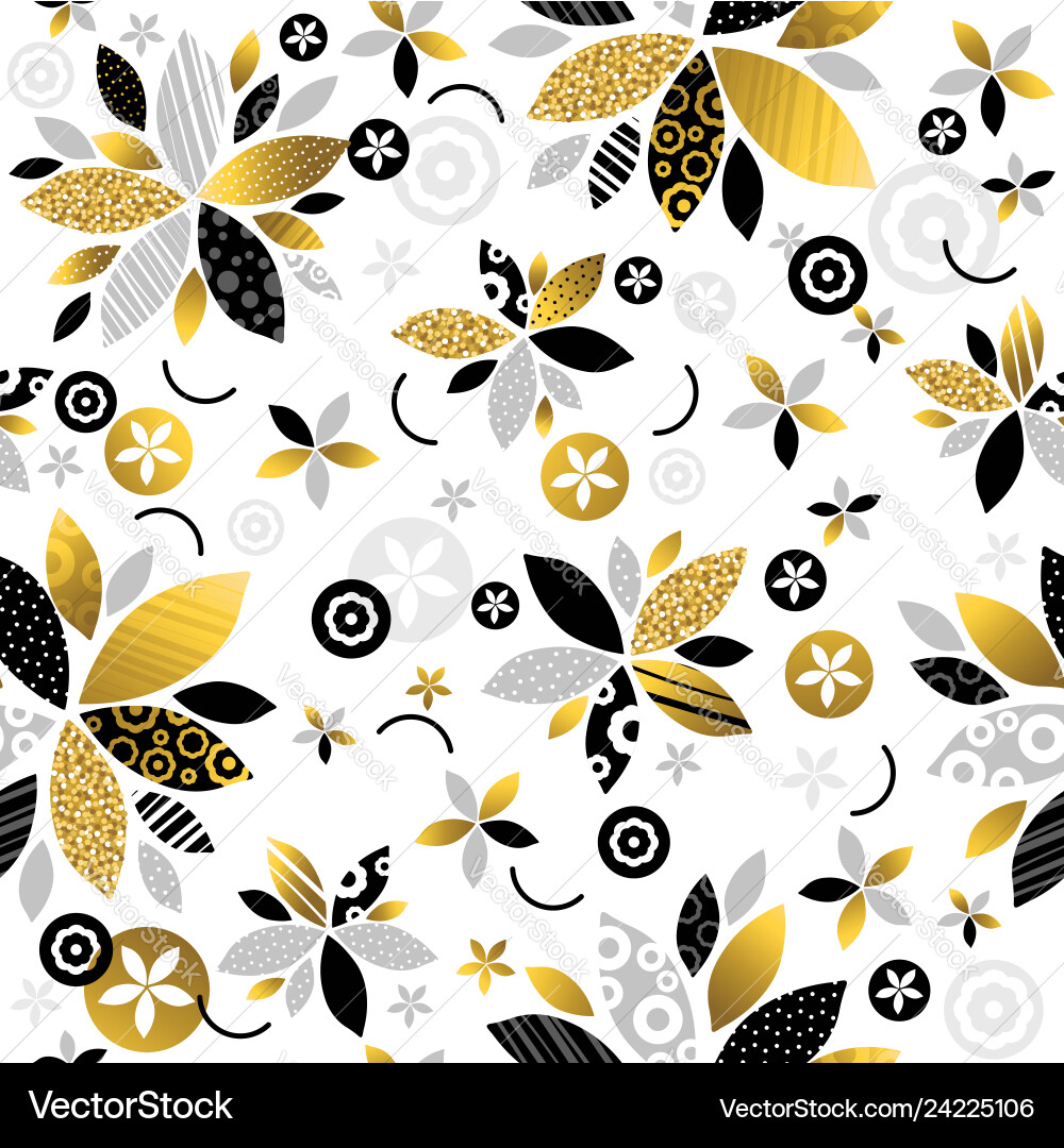 Repeatable pattern with golden and black Repeatable pattern with golden and black Vector Image