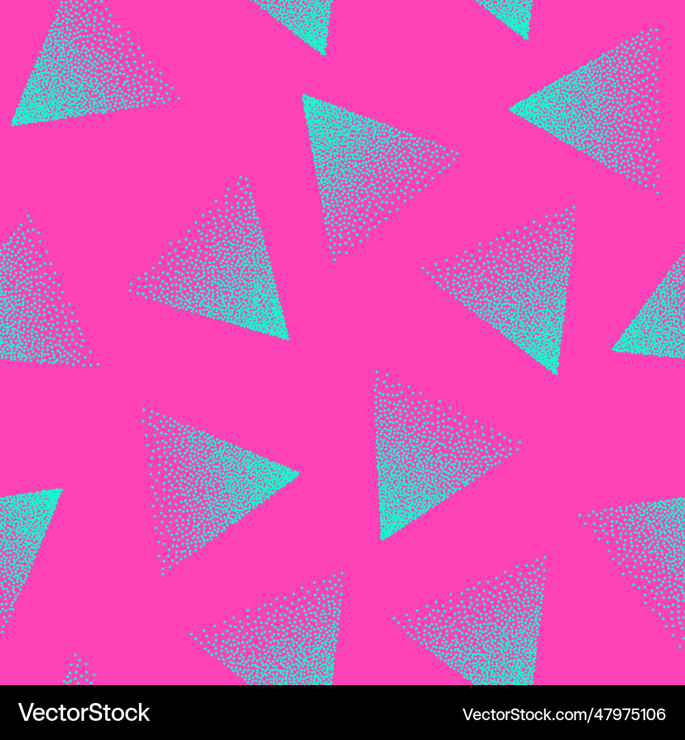 Retro Triangles Stipple Pattern Vector Image