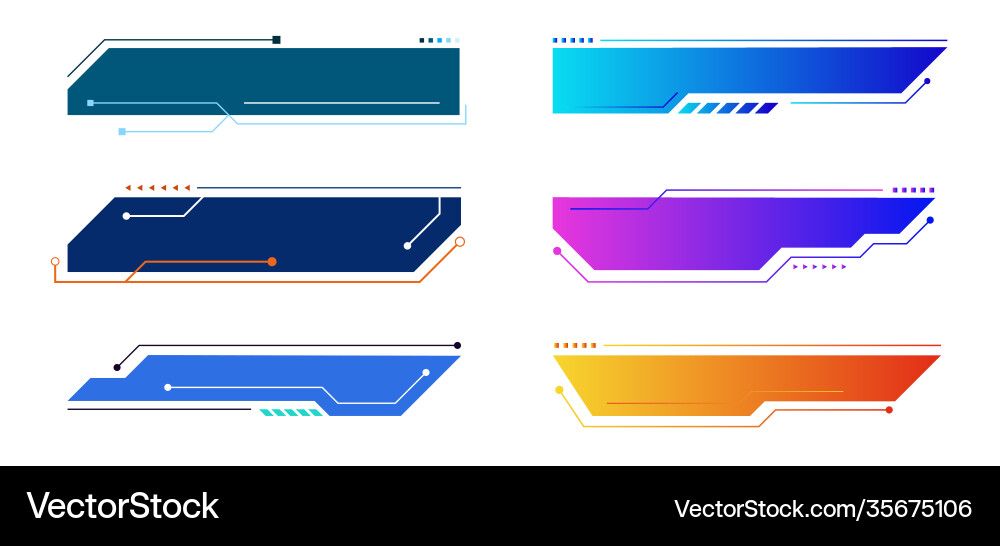 Set element geometric header or banner web Set element geometric header or banner web Vector Image
