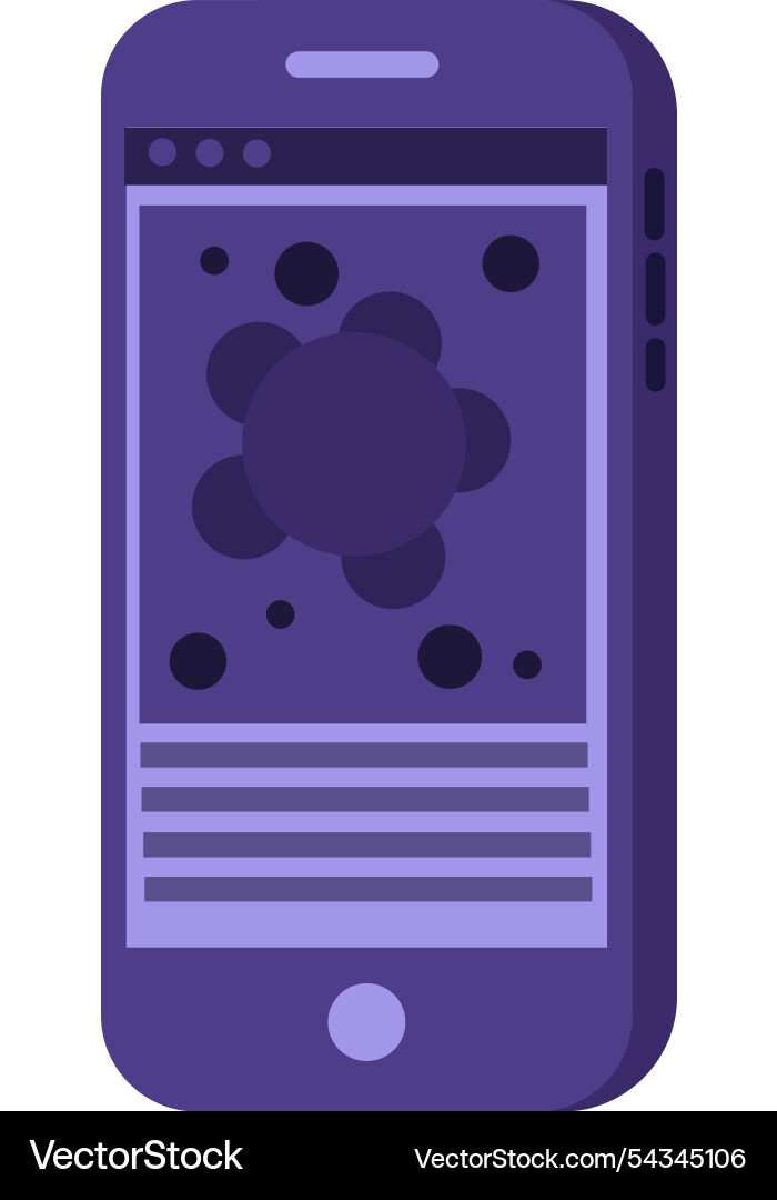 Shared hosting icon mobile phone isolated vector image