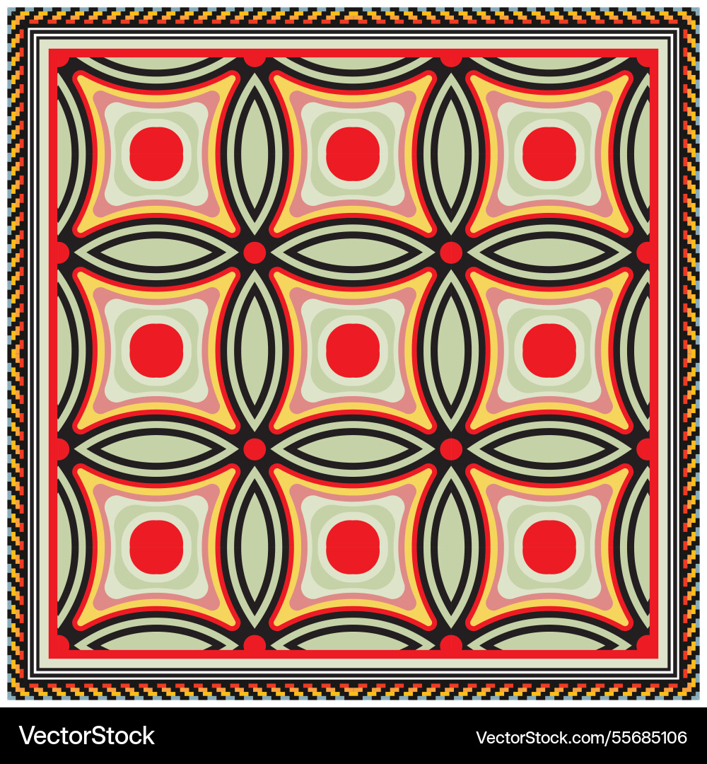 Square geometric print pattern Vector Image