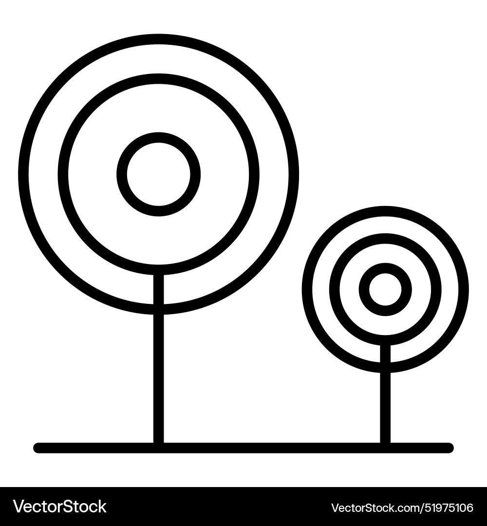 Tree icon in thin line style graphic design Vector Image