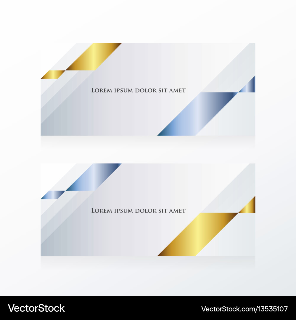Abstract banner gold and blue Vector Image