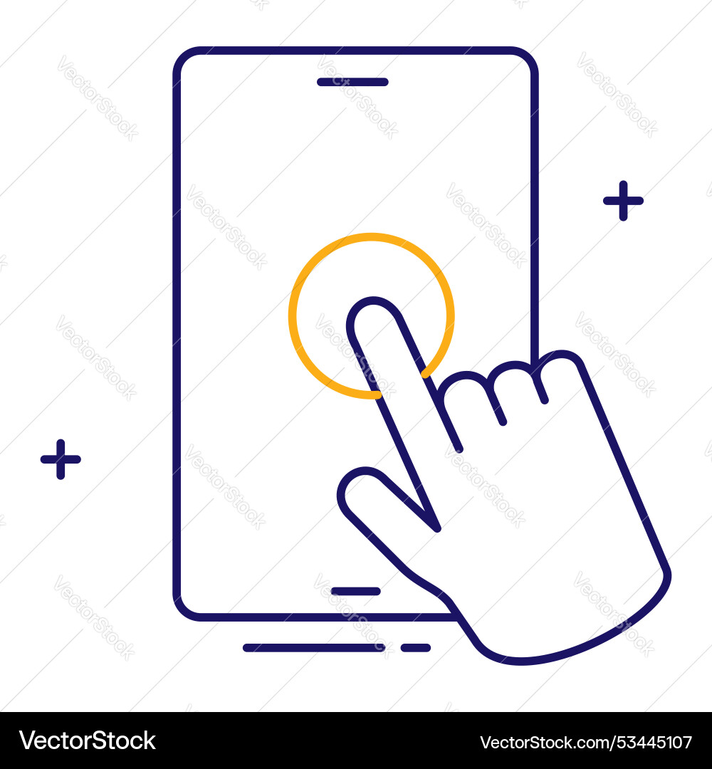 App interaction and mobile ui icon design user Vector Image