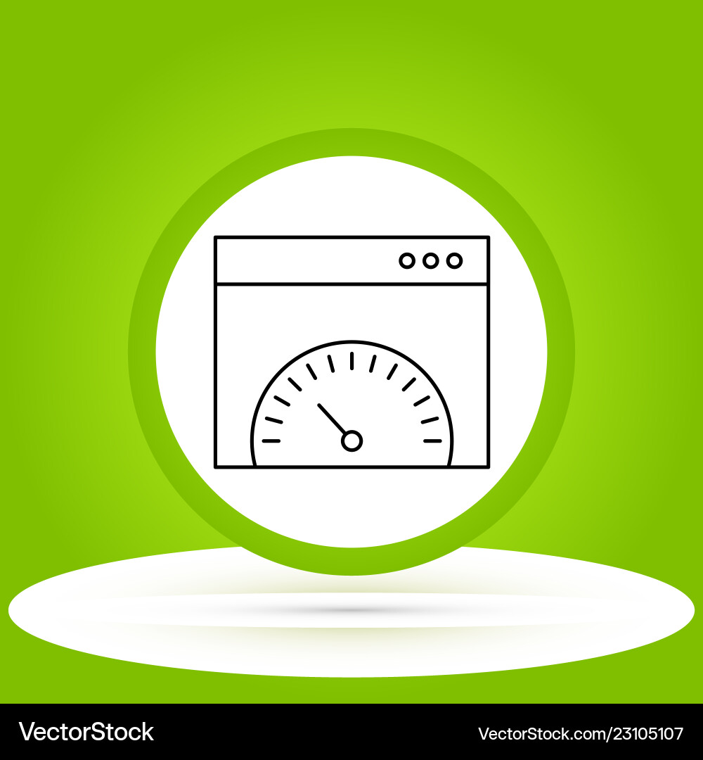 Browser speed icon in creative design vector image