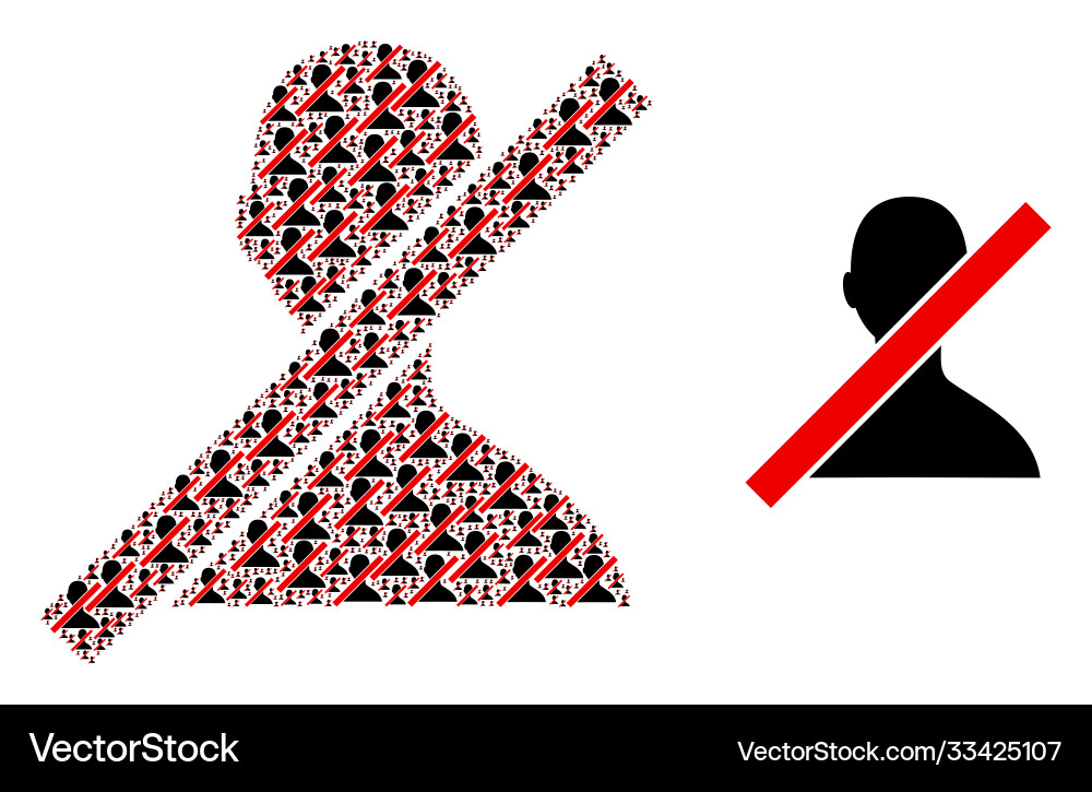Closed user mosaic icons and basic Closed user mosaic icons and basic vector image