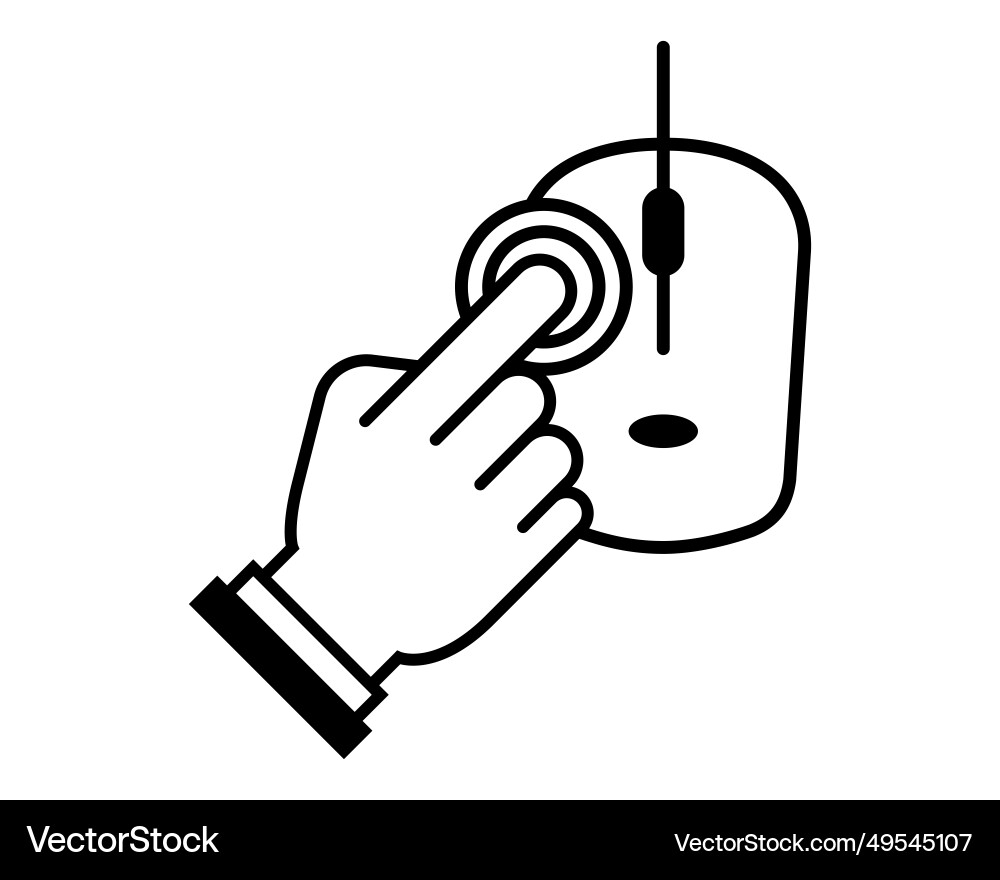 Computer mouse icon pressing the button Computer mouse icon pressing the button vector image