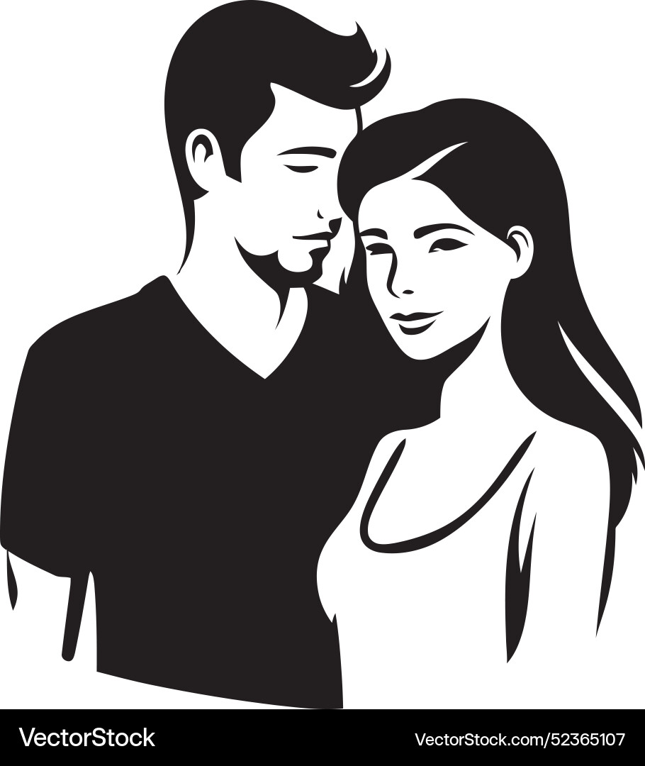 Creating authenticity in couple visu Vector Image