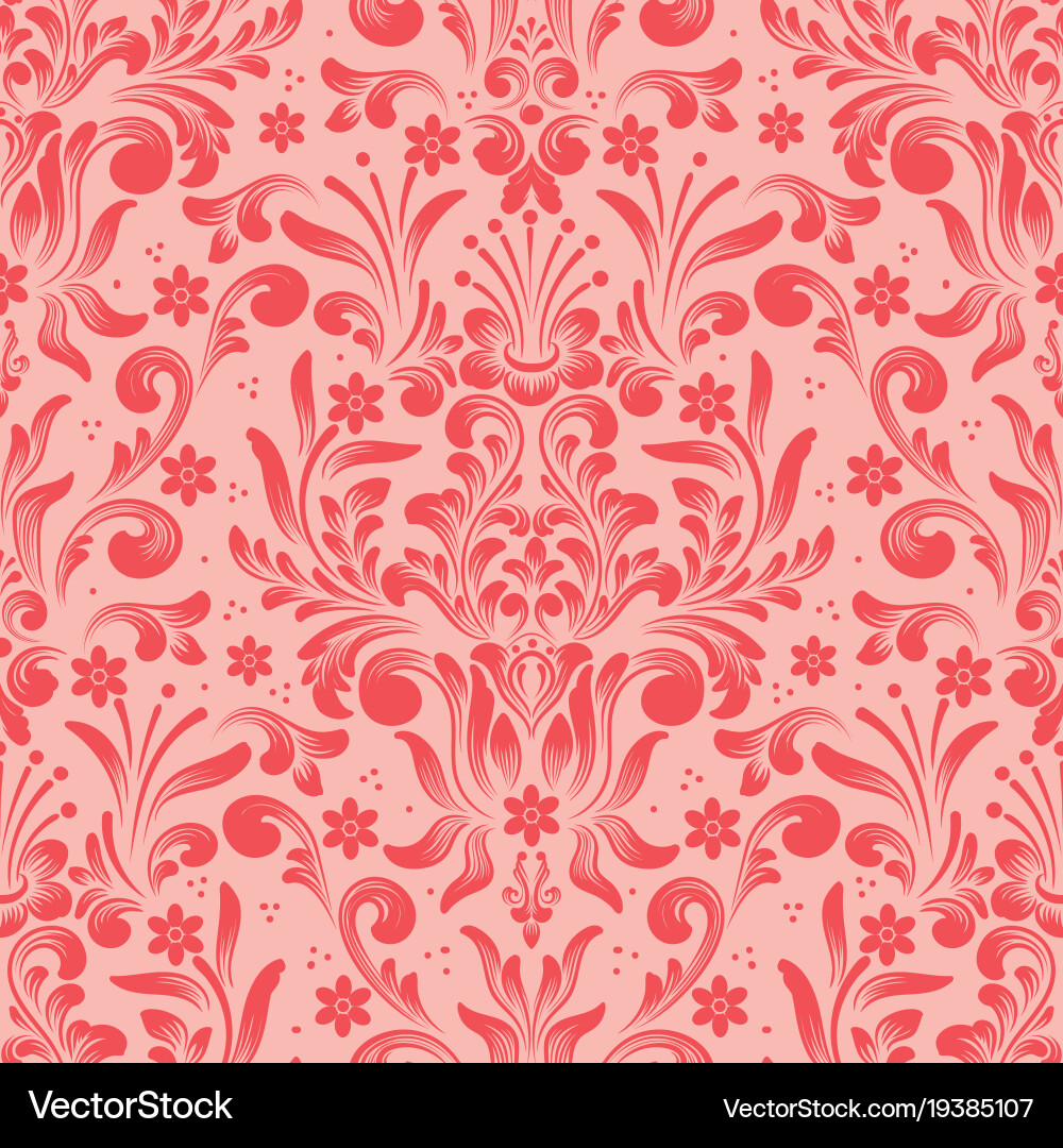 Damask seamless pattern element classical Vector Image