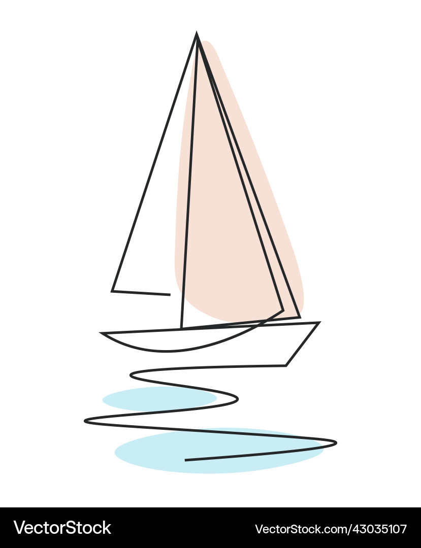 Drawing with single line addition color Drawing with single line addition color Vector Image