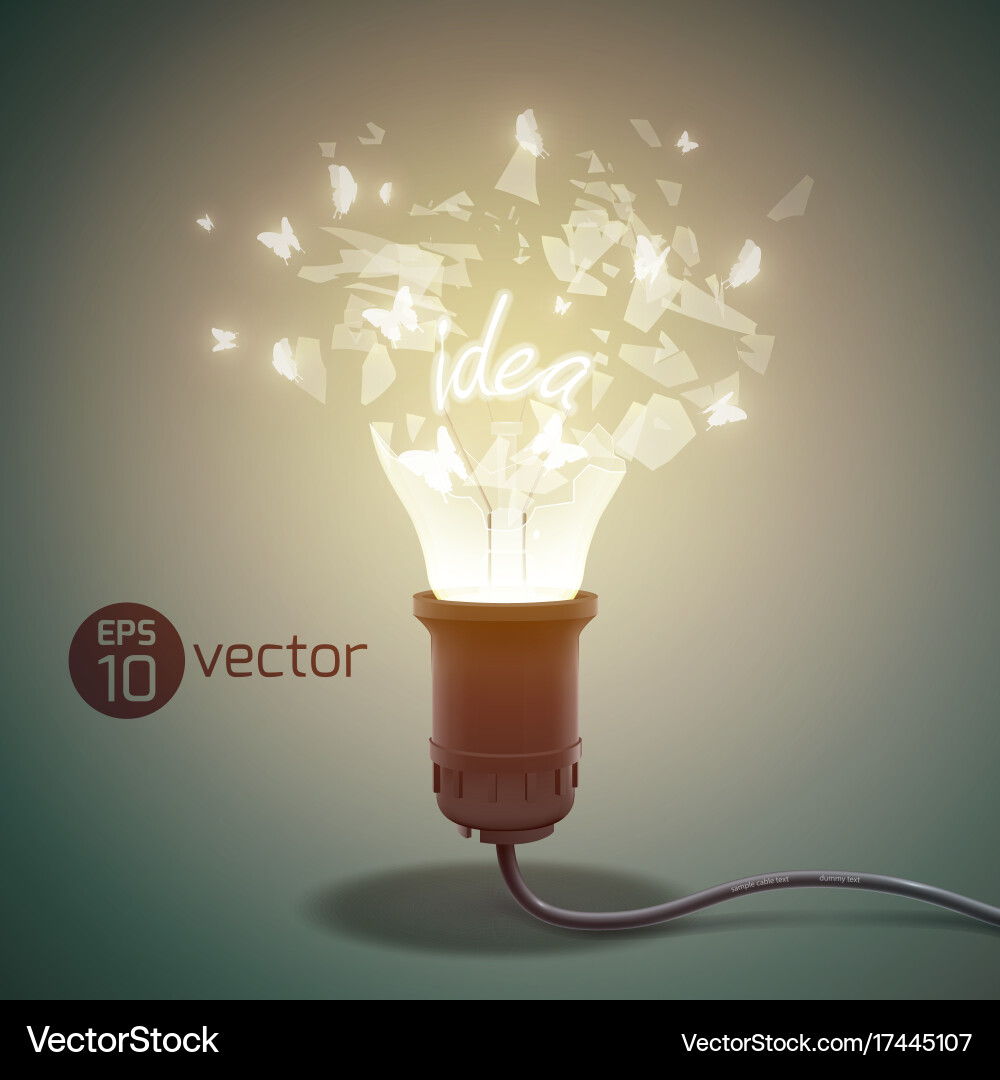 Exploding Lightbulb Background vector image
