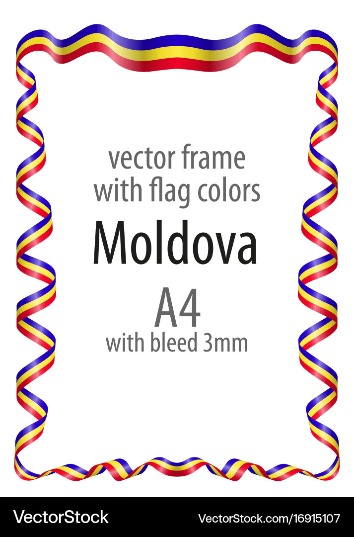 Frame and border of ribbon with the colors Vector Image