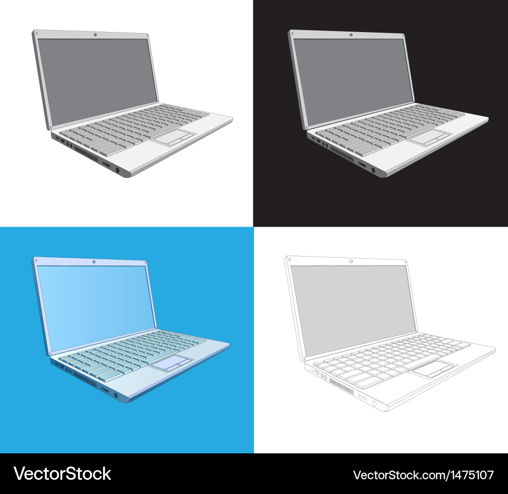 Laptop Computer Display vector image