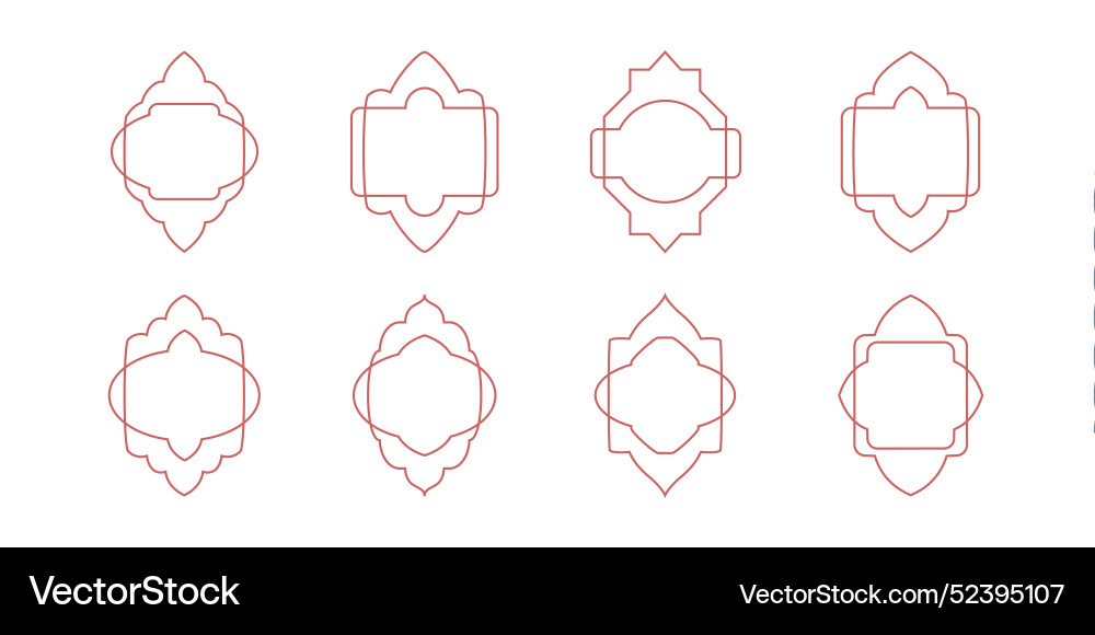 Line celestial frame window form minimal boho Vector Image