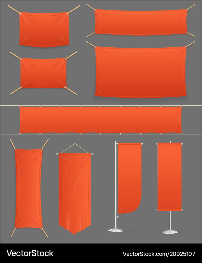 Red Banner Set - Promotional Graphics Royalty Free Vector