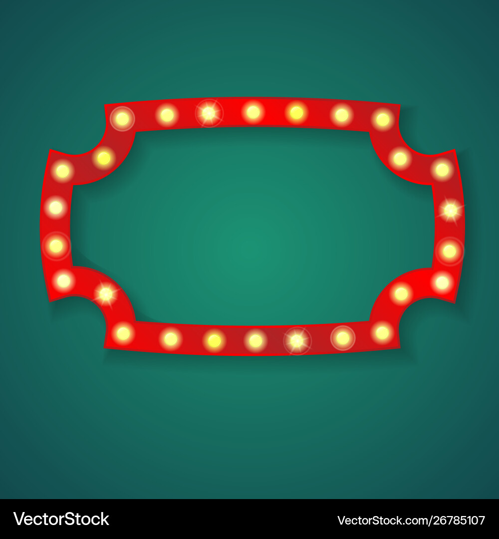 Red light frame with shadow Vector Image
