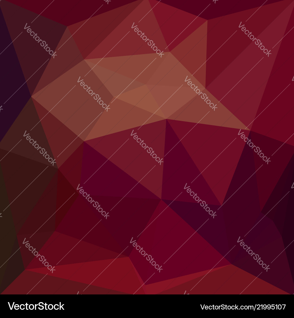 Red Low Polygon Abstract Triangle Pattern vector image