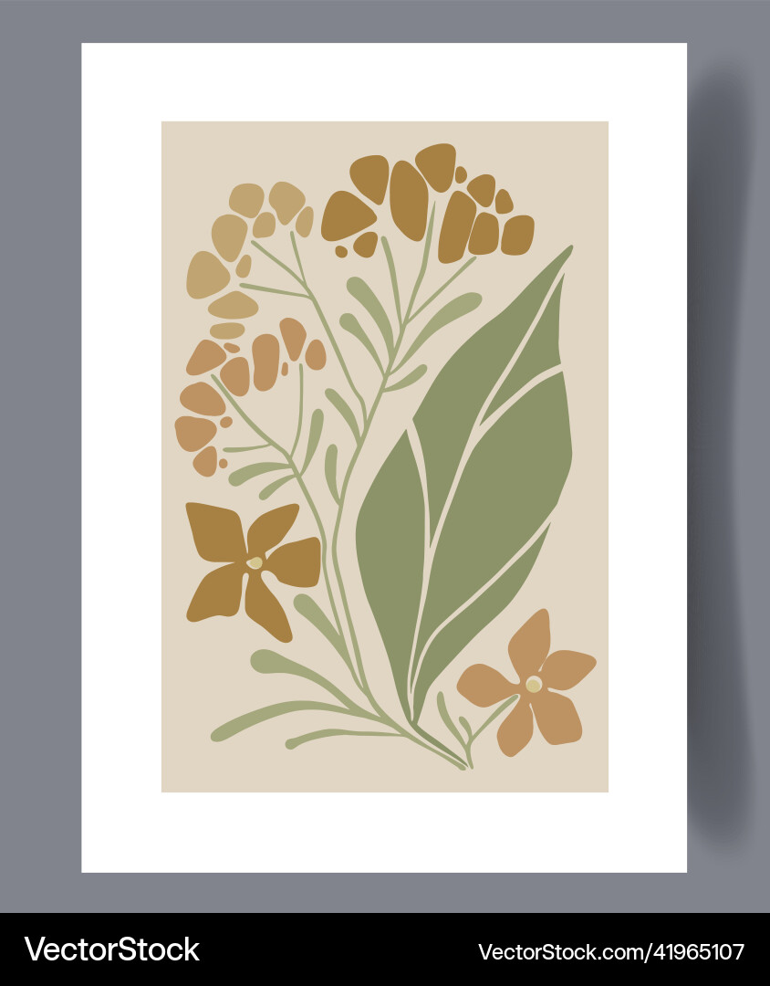 Scandinavian Abstract Print Set vector image